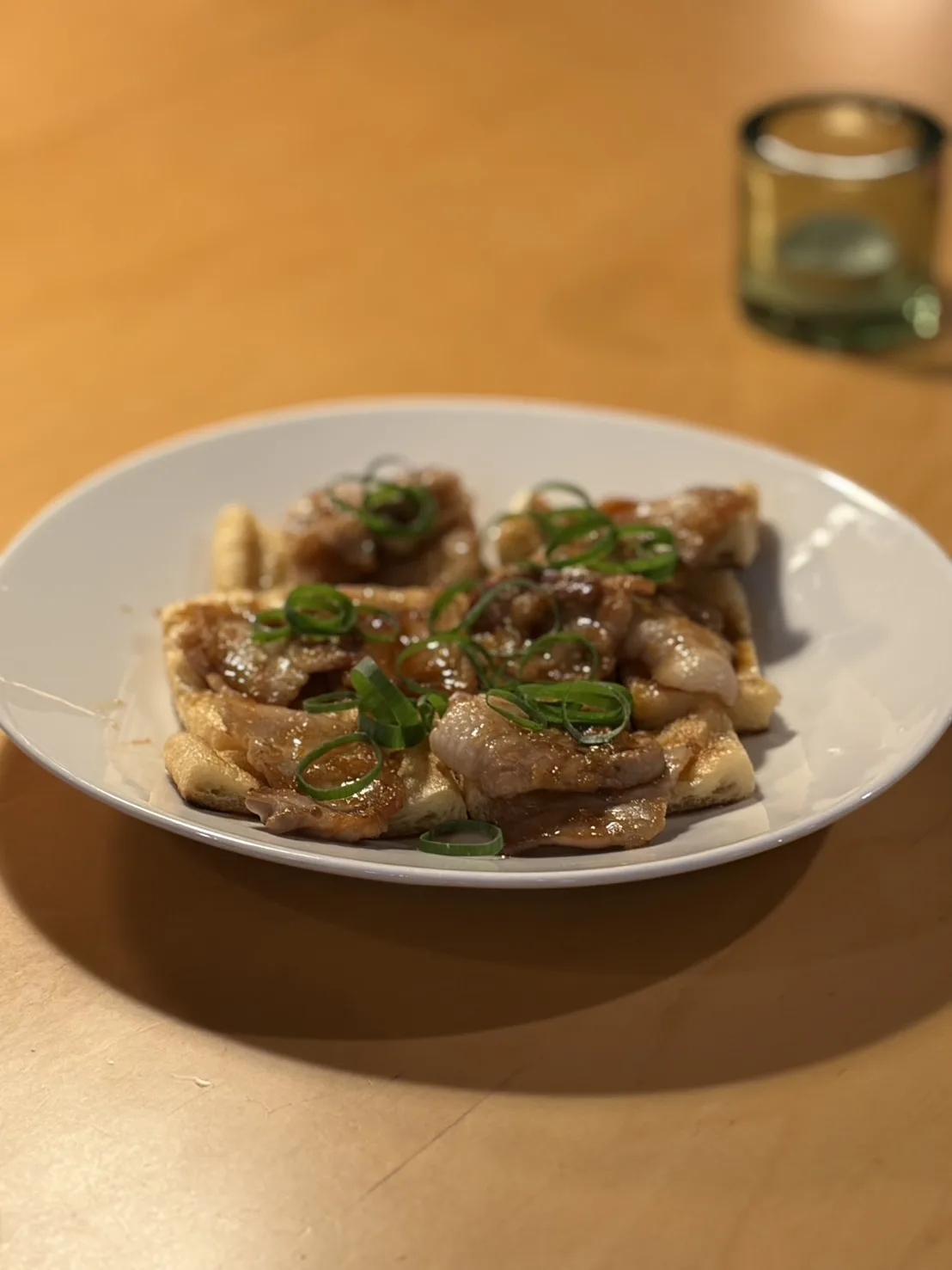 油あげと豚のしょうが焼き
